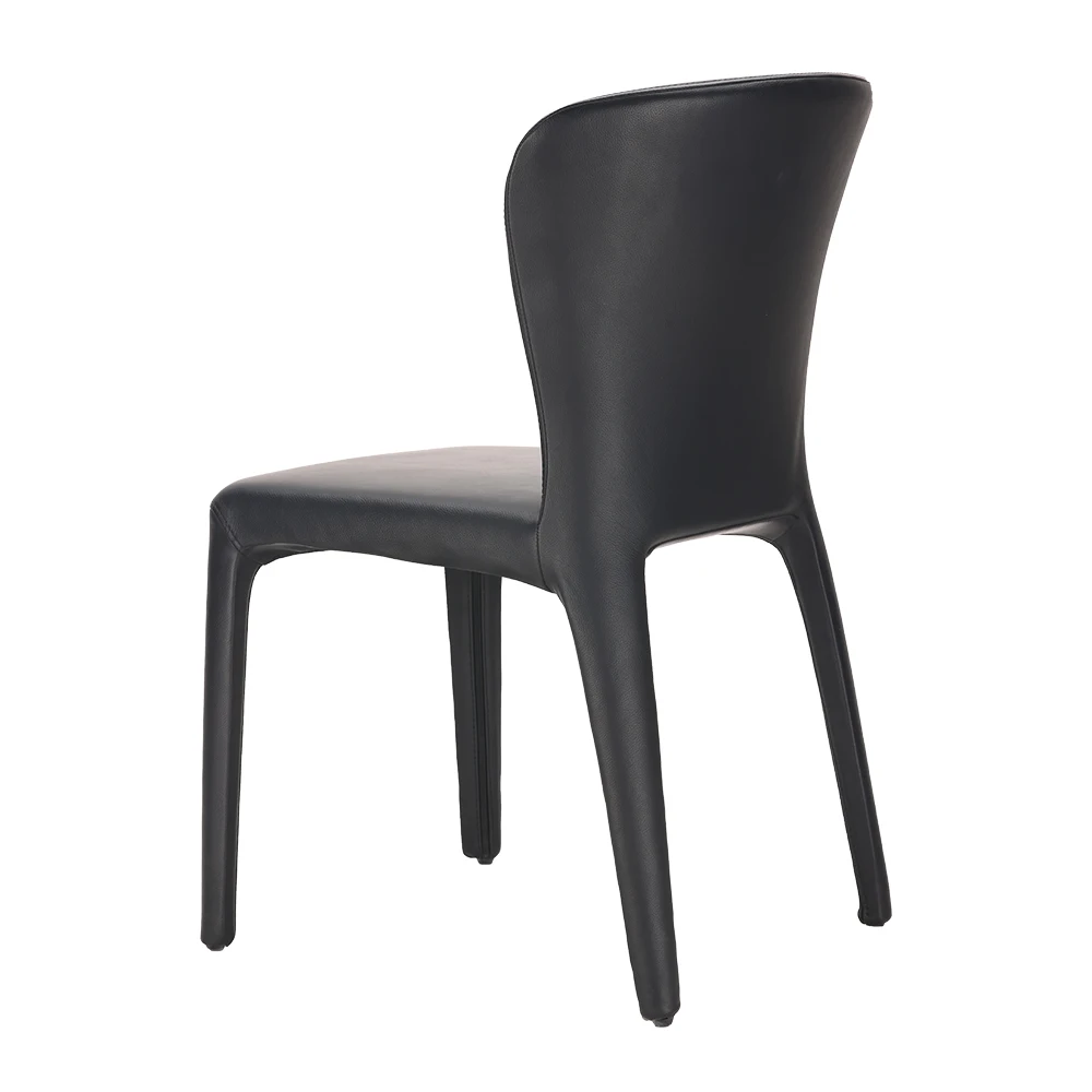 Обеденные стулья, современные минималистичные домашние кожаные обеденные стулья, обеденные стулья для ресторана, легкие роскошные стулья со спинкой, обеденные стулья для отдыха