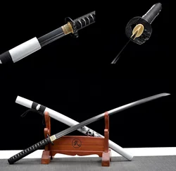 Handmade Heat Tempered Forged Authentic Real Japanese Samurai metal high Carbon Steel Katana sword for Full Tang