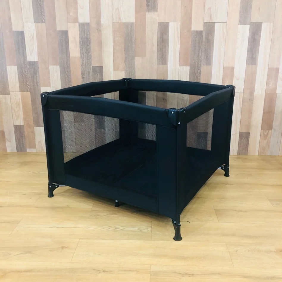 Brightbebe Modern European Standard Multifunction Baby Playpen Easy Folding Metal Frame Crib for Bedroom & Dining Room