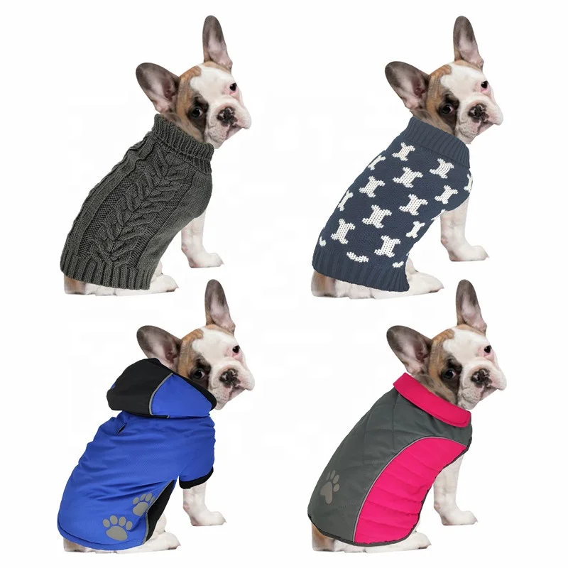 
2020 Luxury 100% Cotton Winter Warm Dog Clothes Sublimated Pet Apparel Dog Clothing 