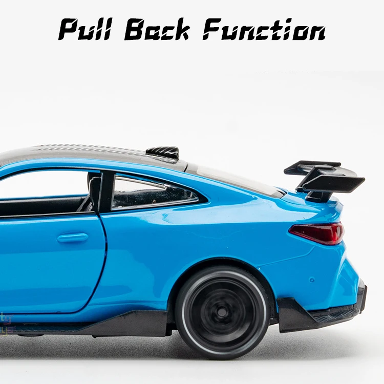 NewAo Hot Selling Diecast Toys Model Car 1/32 M4 4 Door Opening Pull Back with Sound and Light Effects Toy Vehicle