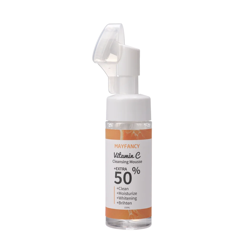 Customizable Private Label Vitamin C Facial Cleanser Hydrating Blackhead Pore Cleanser Mousse Turmeric Saffron Foam Best Acne