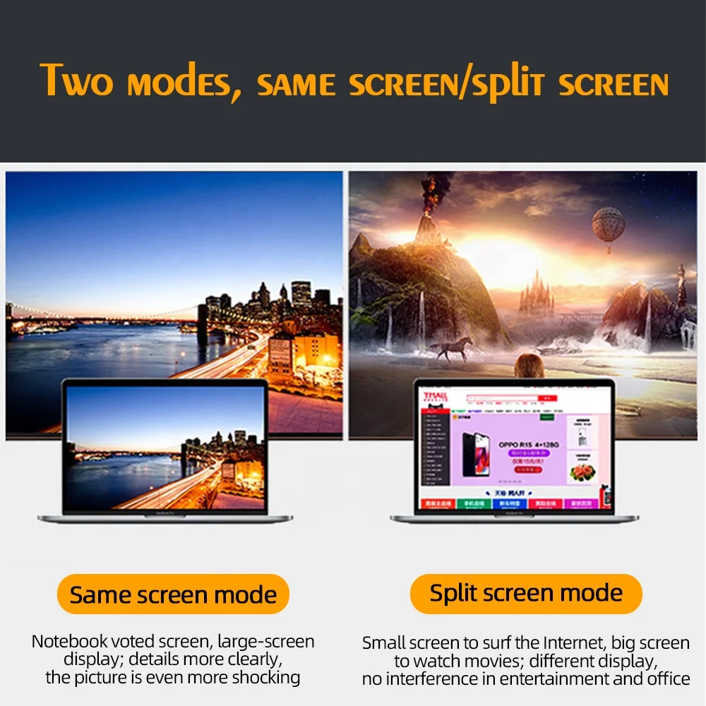 USB-C to D-Sub HD Video Adapter 1080P@60Hz for Type C Cell Phone Tablet Laptop Vga DB15P Short Cable Converter