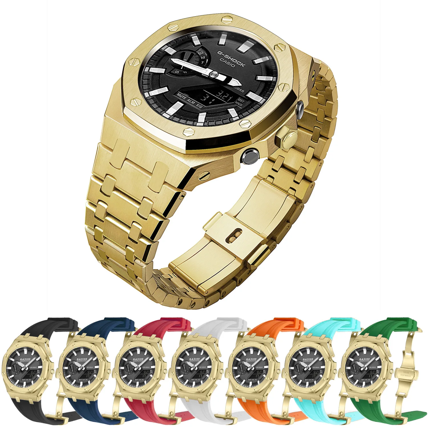 Supplier Hot Selling New Ga2100/2110 Mod Kit G Stainless Steel Watch Case Strap Shock For Casio Ga2100