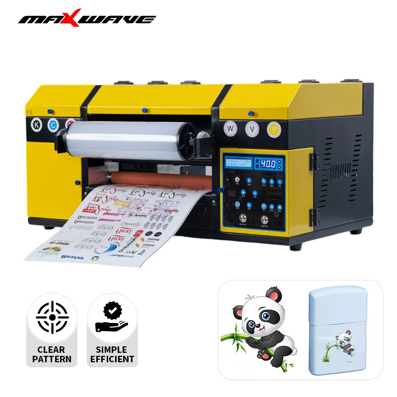 MAXWAVE A3 uv dtf printer with laminator Roll to Roll UV DTF Printing Printer Wholesale Price 2 in 1 Combo Set UV DTF Printer