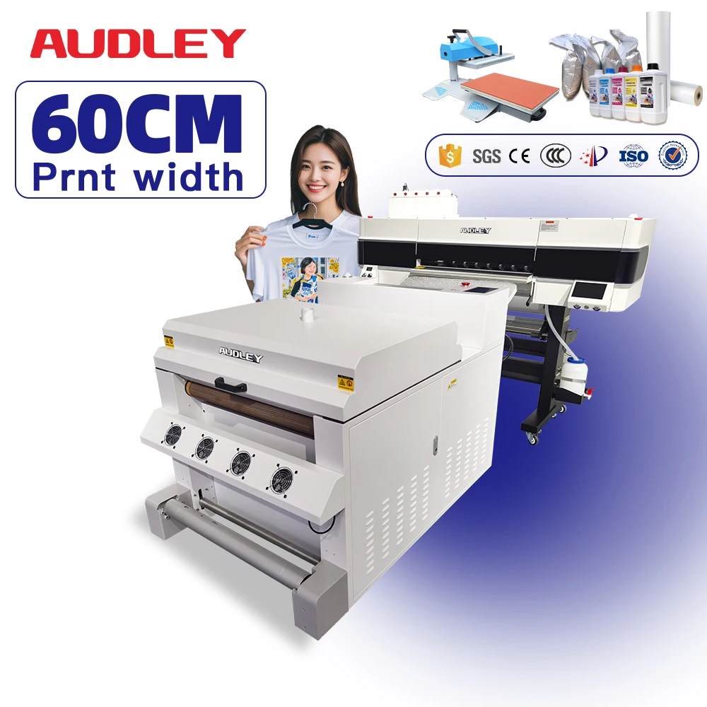 AUDLEY DTF Pro 2 Heads Tshirt Printing Machine Auto Clean and Circulation Phone bluetooth Connect Wifi Dtf Printer