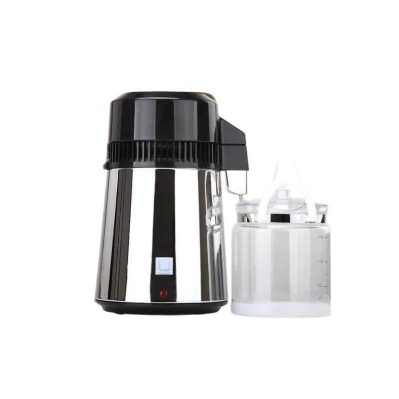 4L Distilled Water Machine Water Distillers for Home Countertop With Glass Container Silver