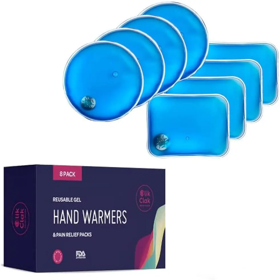 Reusable PVC Gel Hand Warmer Pocket Click Heat Pack Physiotherapy Hot Pack for Injury Therapy