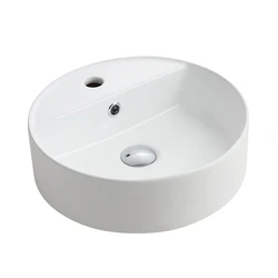 Wholesale Hotel Lavabo Matt White Above Counter Top Art Basin Round Ceramic Bathroom Sink