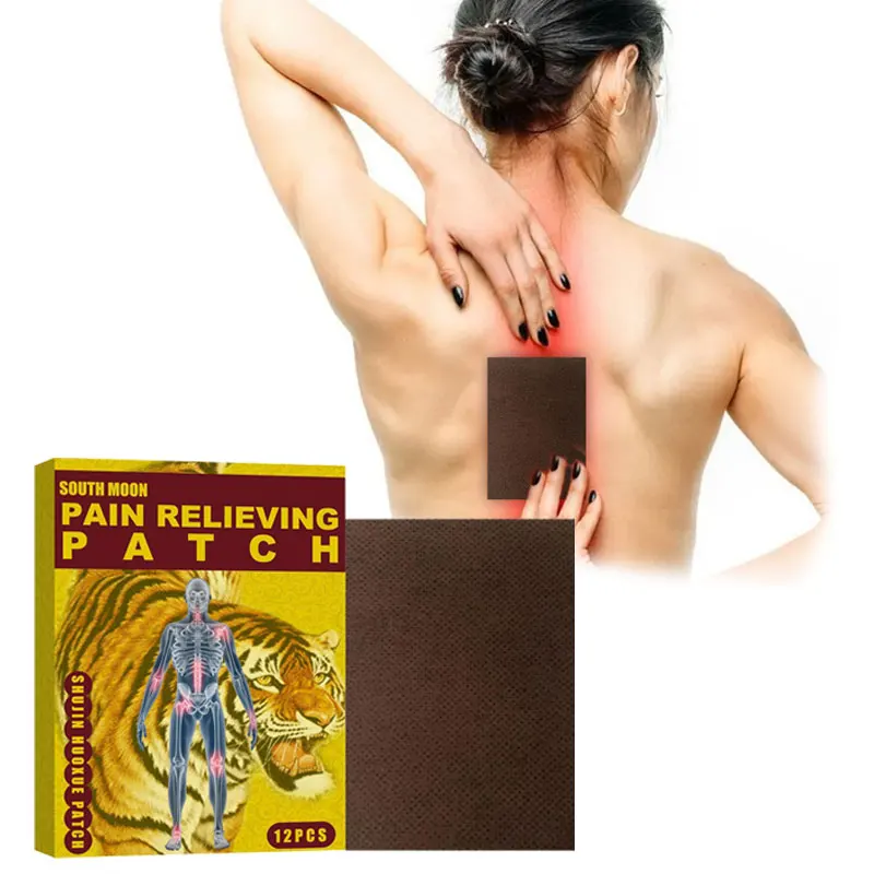 Natural Herbal Chinese Tiger Plaster 12pcs Pain Relief Patch Muscle Blood Activating Relieve Pain Patches Sticker