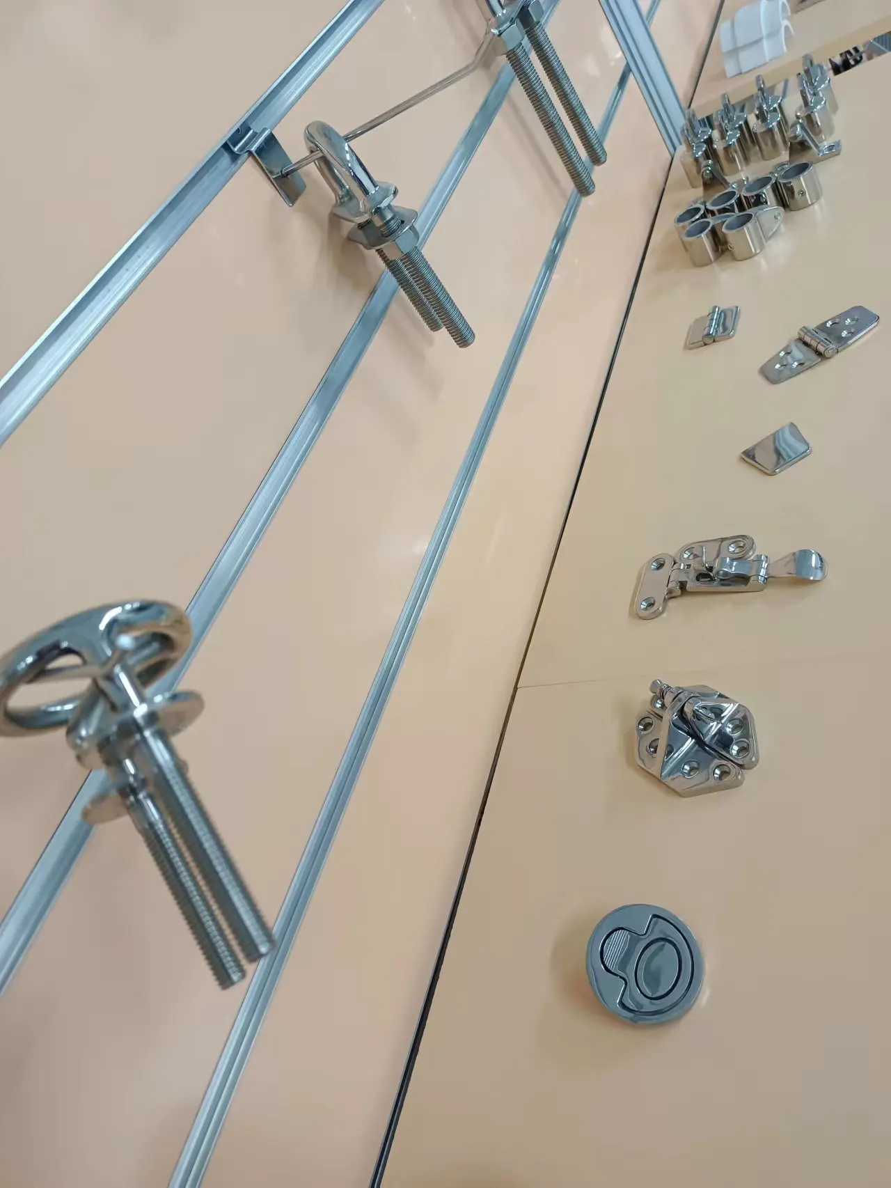 Allshine boat parts stainless steel stamped deck hatch Flush Pull Ring Lift Handles for sale