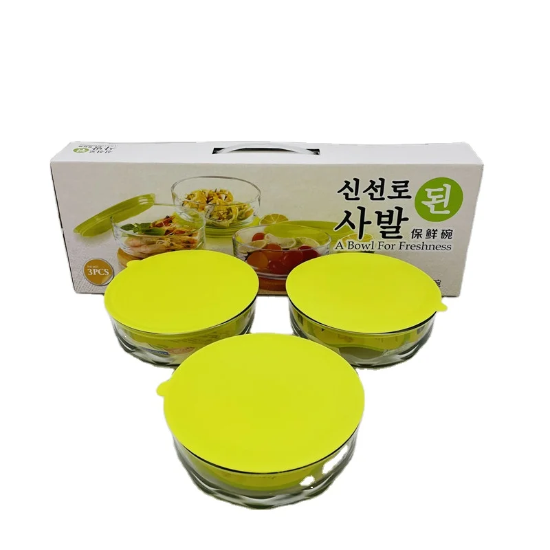 Made in China superior quality household hygienic glass food storage jar 3pcs