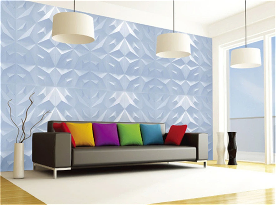 PVC Ceiling Gold Waterproof 3D Wallpaper Interior Panel Decorativo