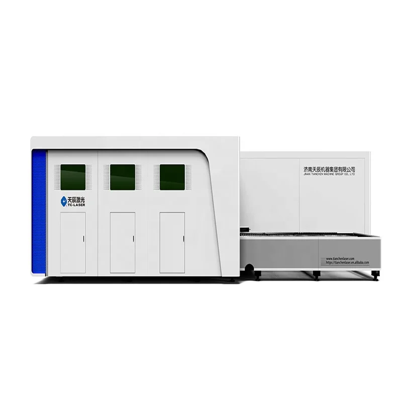 High precision fiber laser cutting machine Closed Tianchen laser 6KW 8KW 12KW domestic sheet metal cutting machine
