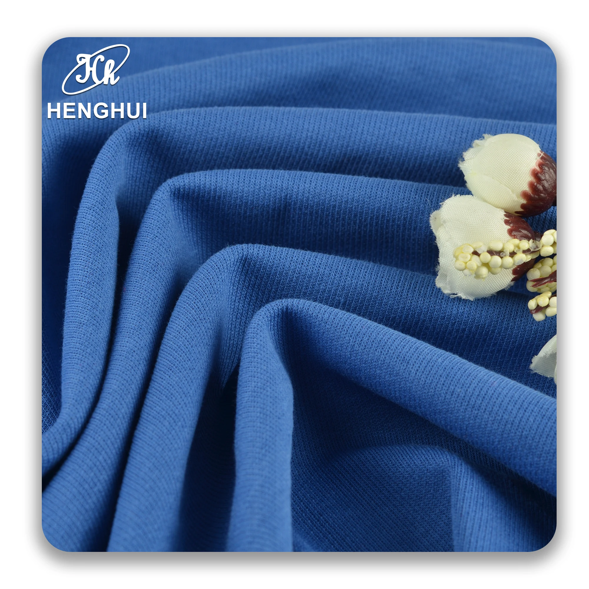 Polyester cotton elastic fabric wholesale 250g new oxygen cotton sweat fabric cool casual wear soft hygroscopic fabric