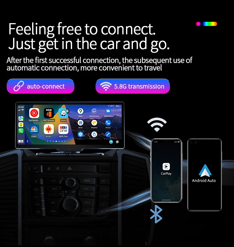 Ai box CarPlay Wireless Adapter Android Screen Car USB Wired to Wireless CarPlay Plug Play Automatic Connection