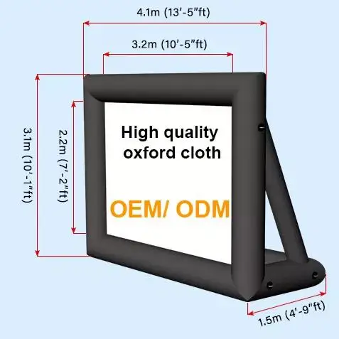 Open air cinema inflatable screen movie theater outdoor inflatable movie screen for car cinema