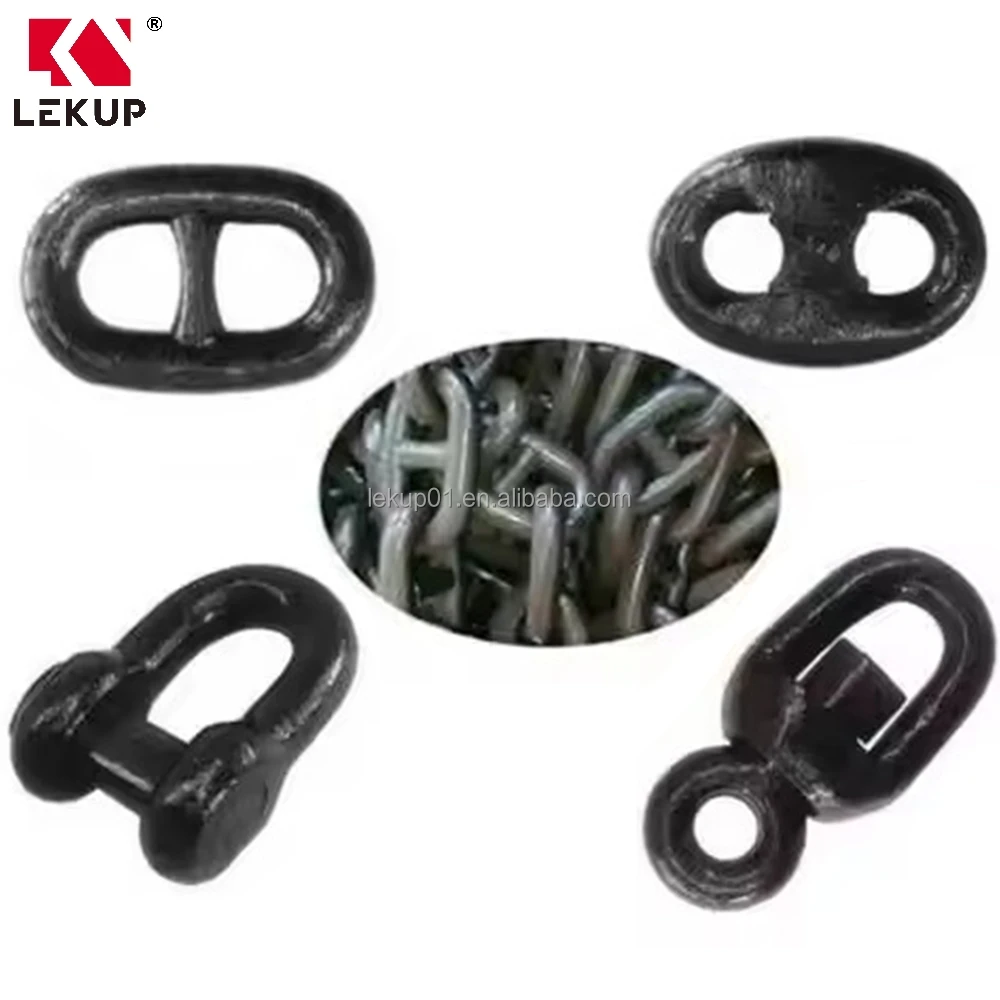 Mooring Connecting Links Shackle Forged Ocean Marine Anchor Chain Link Detachable Kent Shackle 52mm Kenter Joining Shackle KS