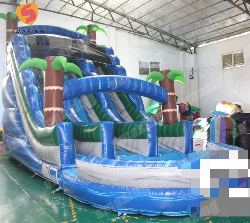 wholesale outdoor giant adults and children water slide inflatable commercial with pool