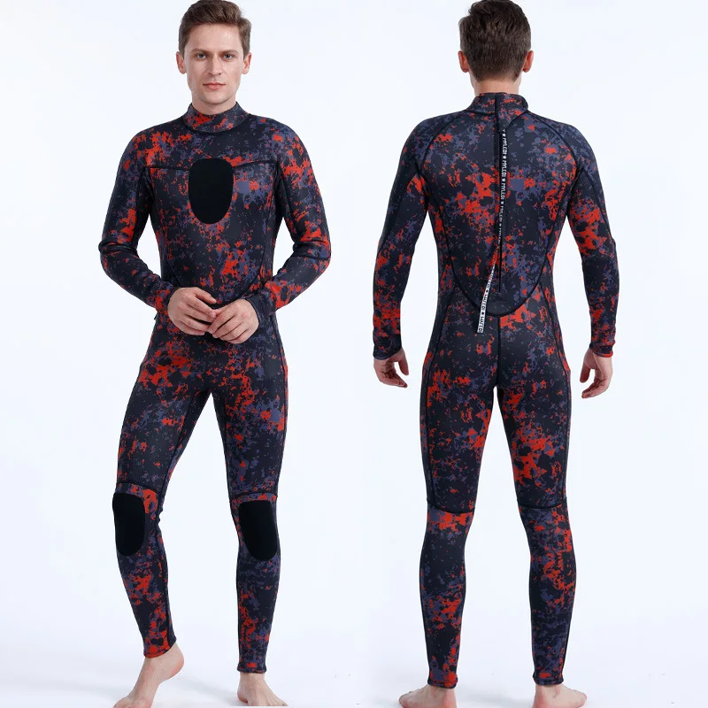 3mm Stock Custom Hot Sale Neoprene Printing Knee Padded Men Camo Spearfishing Hunting Surfing Diving Wetsuit