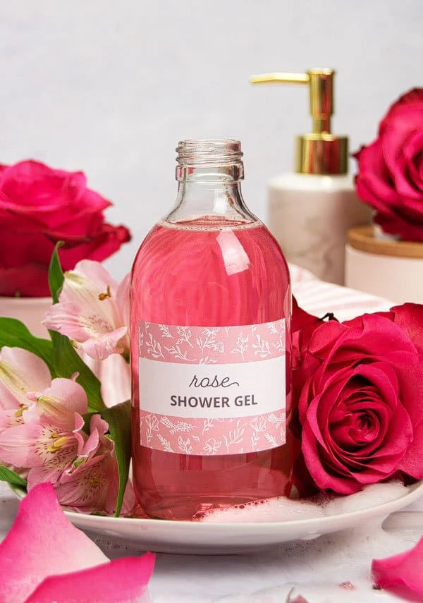 Wholesale custom DIY plant extract essence shower gel Handmade fruity and spicy scent  body wash in glass bottles