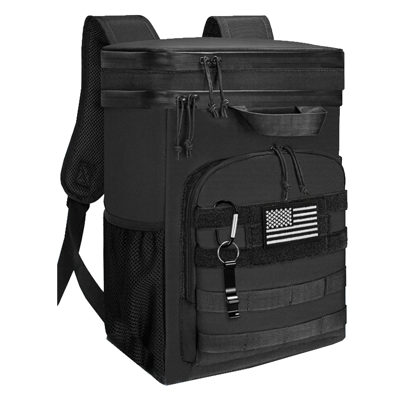 45 can tactical hiking camping lunch box soft leakproof insulated drink beer cooler backpack picnic bag with top handle