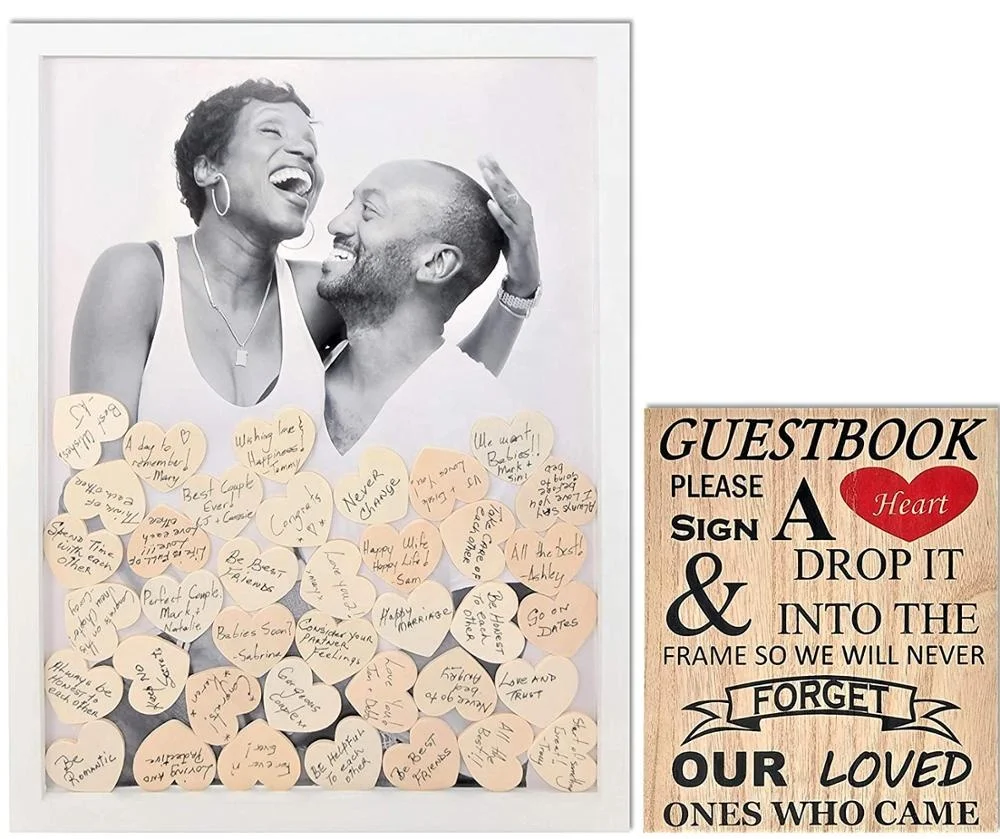 
Cherish Wedding Drop top box Frame wishes Wedding Memories Alternative Guest Book Idea 