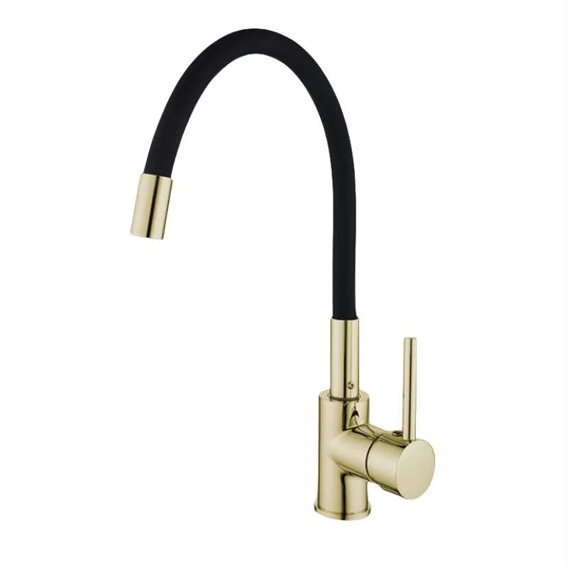 Good design Brass Material Kitchen Mixer Pvc Black Flexible Spout Faucet Kitchen