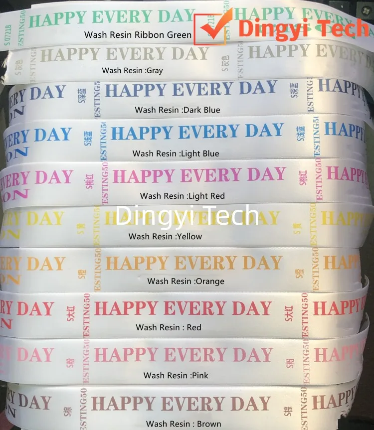 2023 wash care resin ribbon for satin ribbon Textile Ttr Printing Machine Supplier white gold thermal transfer satin ribbon