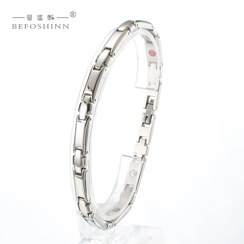 Оптовая продажа, индивидуальный мужской биомагнитный германиевый титановый магнитный браслет для здоровья, биомагнитный энергетический камень