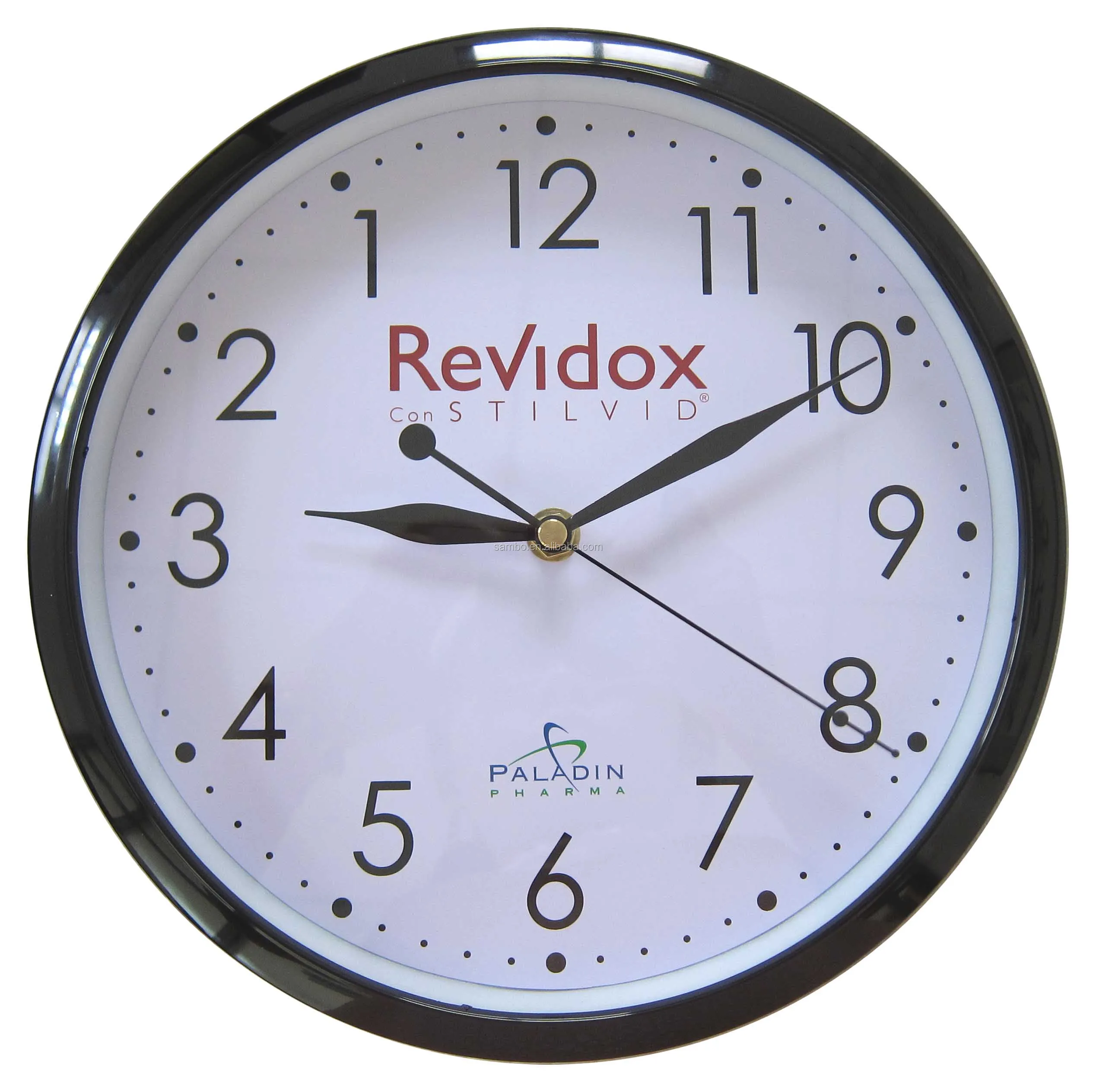 10 Inch Plastic Reverse Running Wall Clock