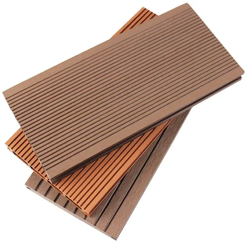 Wholesale Popular 3D Wood Plastic Composite Door Wpc Solid Decking Uv-Resistant Flooring Outdoor Decking Tiles