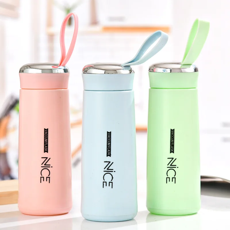 Wholesale Custom Double Wall Thermo Glass Water Bottle Creative Gifts Mug with Lid