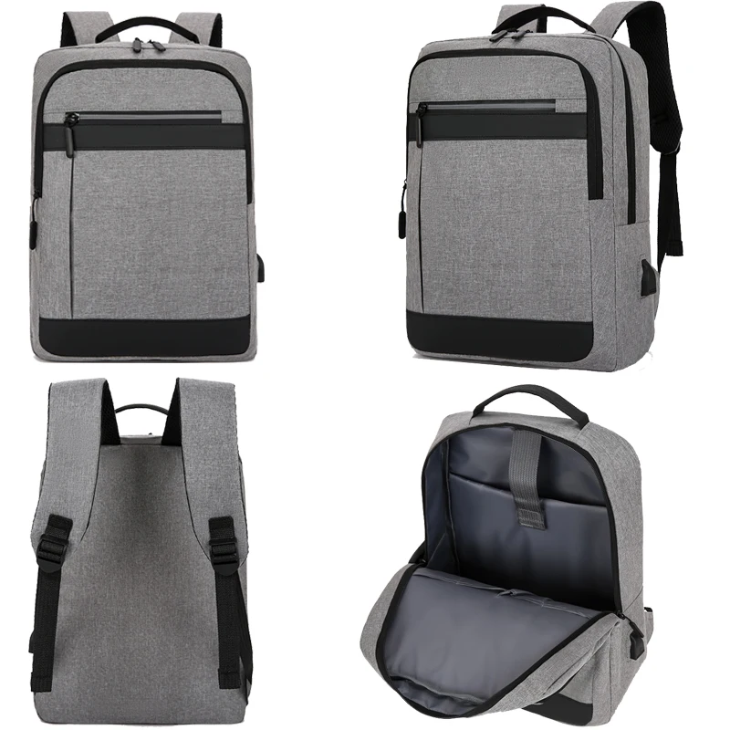 15.6 inch Unisex Custom logo Laptop backpack Large Capacity Trendy Backpack With USB Charging Port