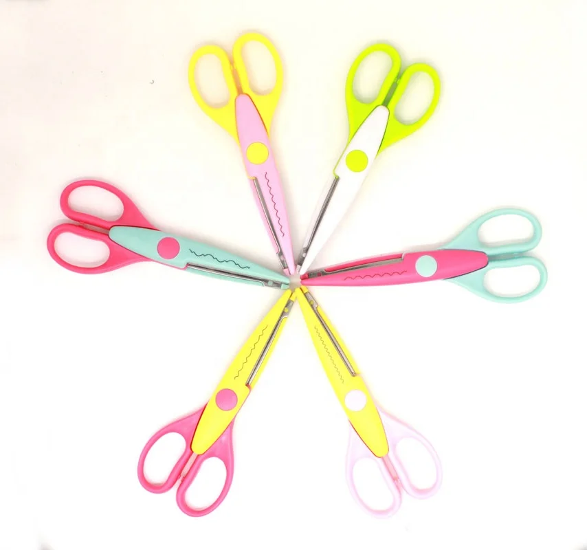
High quality Paper Edger Pinking Shears Zig Zag Scissors Scrapbooking Decorative Craft Pattern Edged Scissors Paper Trimmer 