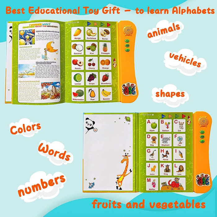 OEM индивидуальная Дошкольная электрическая звуковая книга со звуком на английском языке