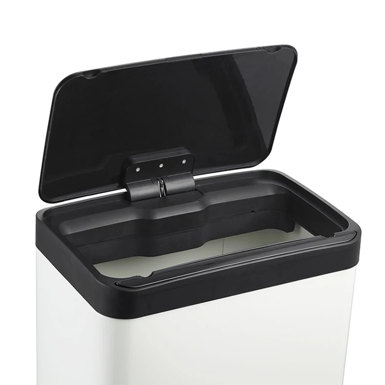 12 Gallon Pressing Type Waste Bin Touch Operated Trash Can for Home Office