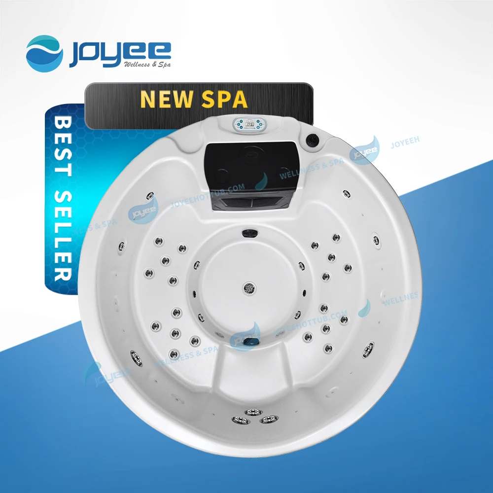 JOYEE Cheap hydrotherapy 5 Person Outdoor Whirlpool Hot Tube round underground hotel backyard Massage Spa Jacuzzier For villa