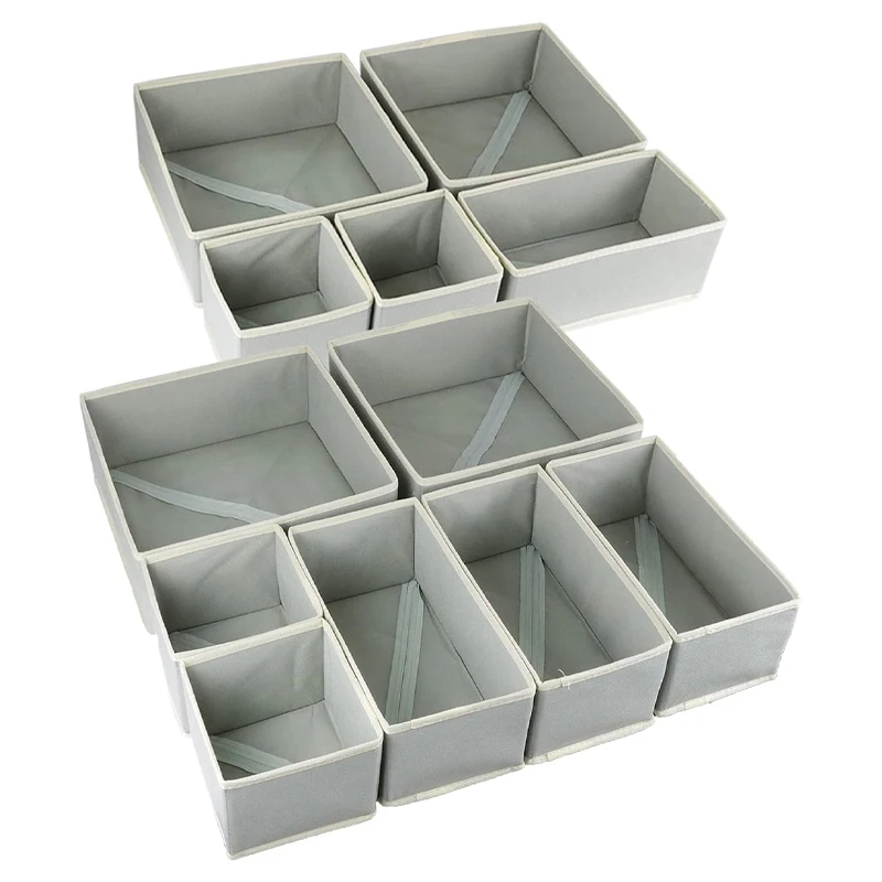 Hot Selling Products Drawer Organizer Foldable Underwear Storage Fabric Storage Boxes Set