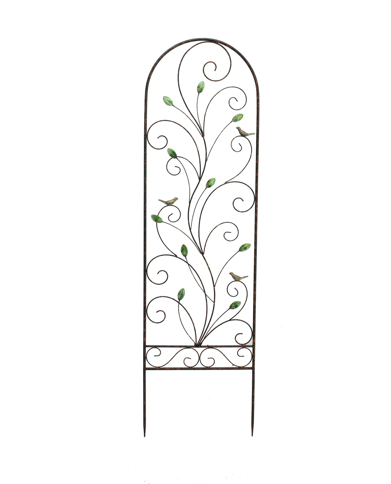 Iron Garden Trellis Metal Plant Support Stake Flower Climbing Sticks Heart Round Shaped Garden Trellis For Climbing Plants Metal