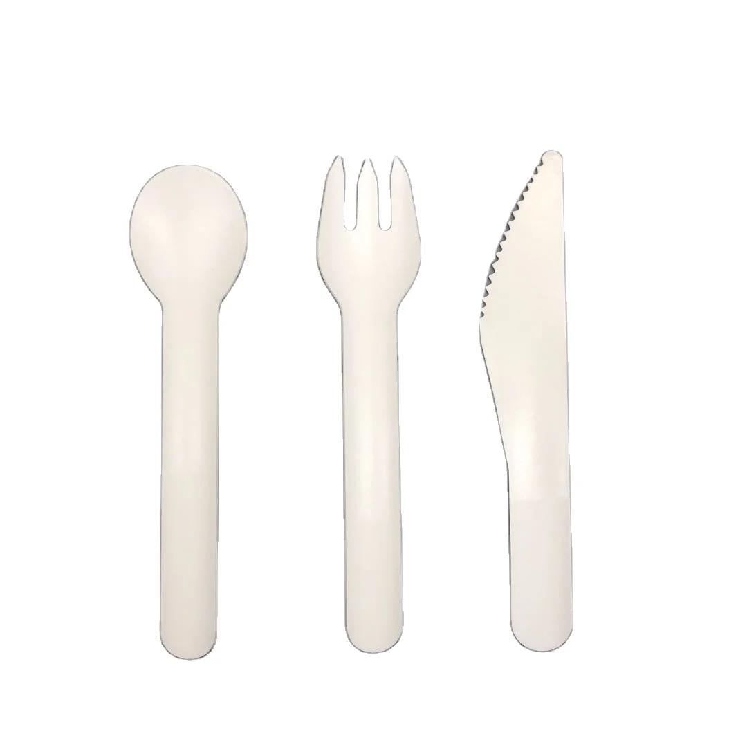 Amazon hot products and competitive price 160mm Eco-Friendly  made of disposable paper cutlery set