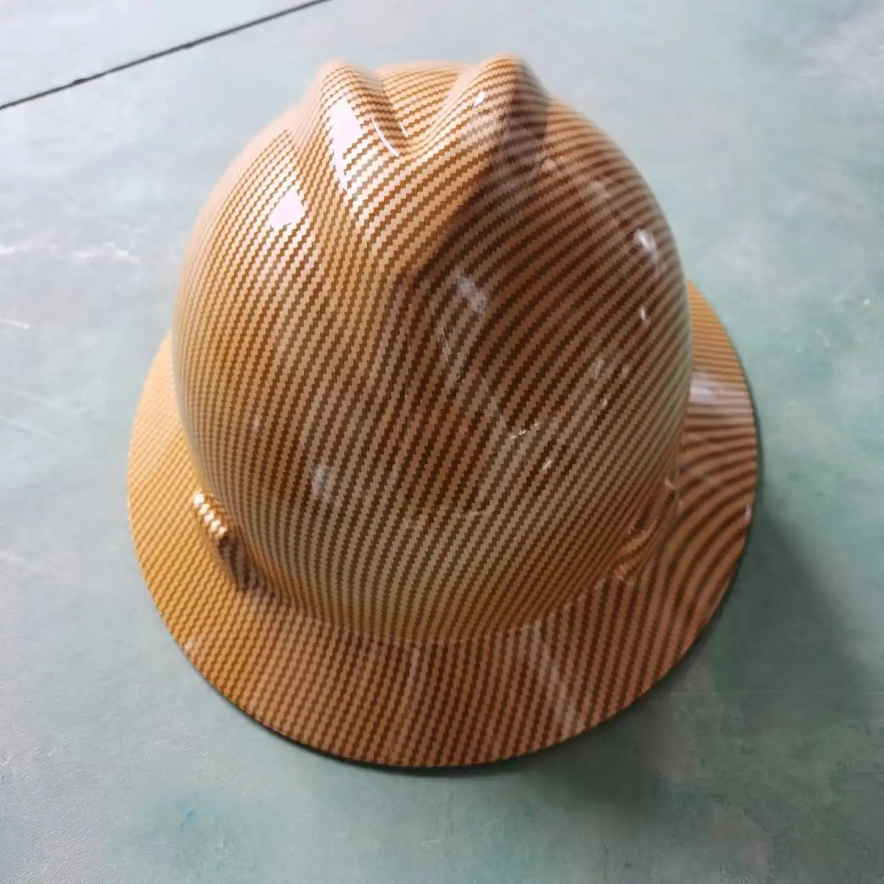 V guard carbon fiber  Full brim  safety helmet with ansi z89.1 certificate and miner lamp hard hat black