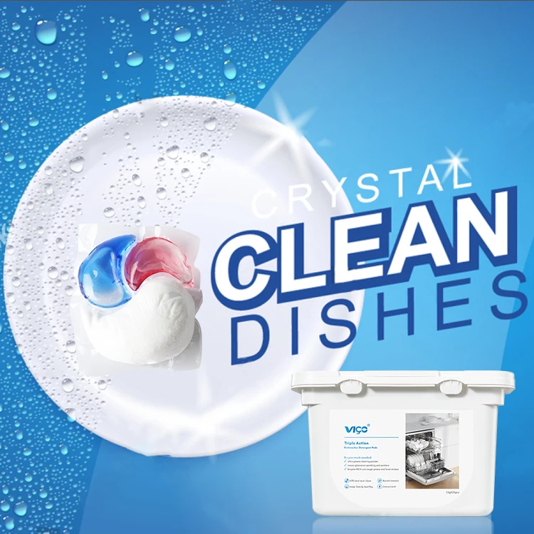 Eco-friendly Capsules Dishwasher Detergent Pods Safe Tablet Dish Wash Cleaning Dishwasher Salt Tablets