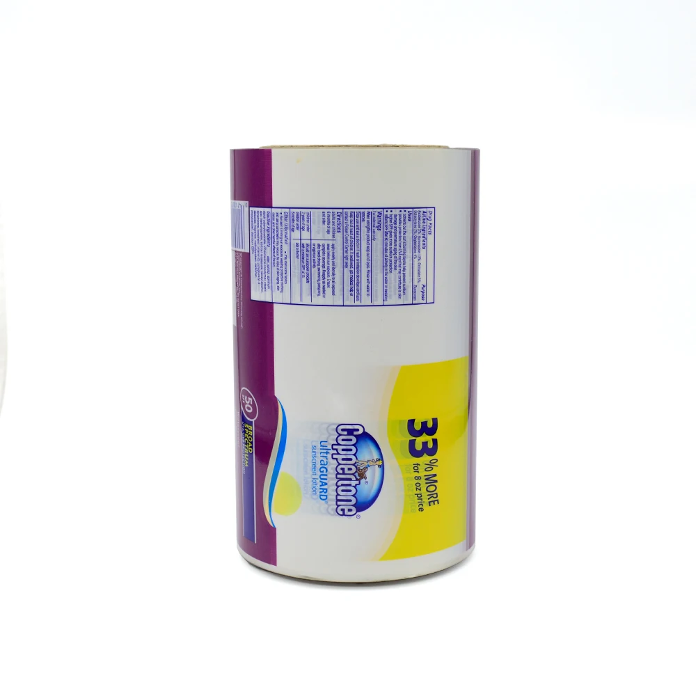 Food Grade Clear Plastic Film Roll for Packaging Sealed Plastic Bag Roll Cosmetic Packaging Sunscreen Cream Packaging
