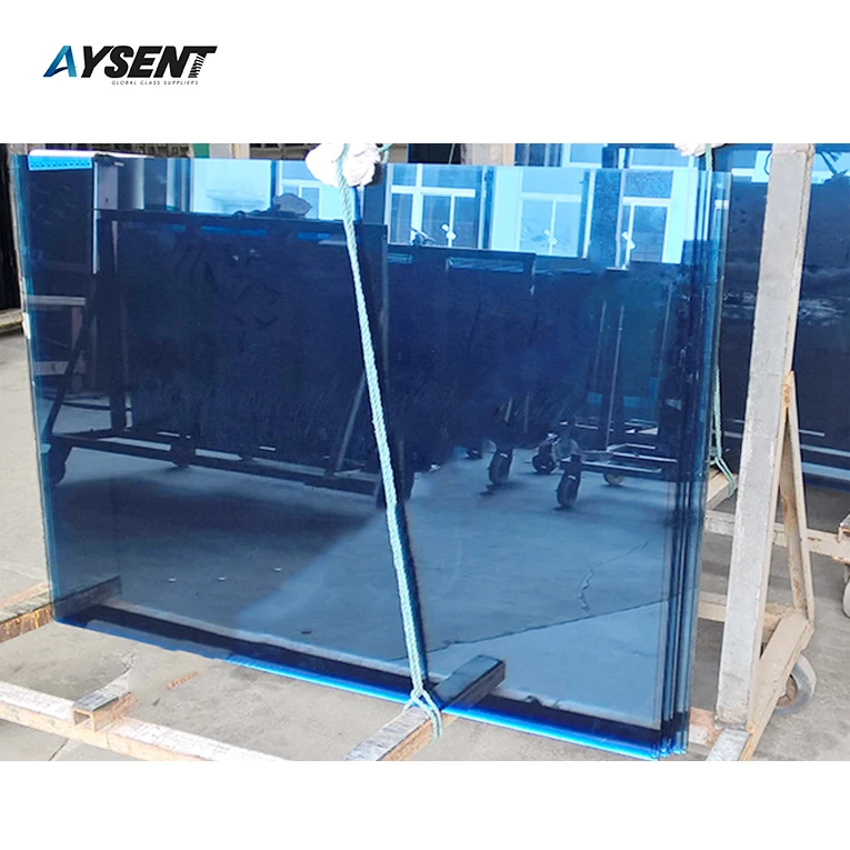High Quality Deep Blue Ford Blue Lake Tinted Reflective Float Glass for Building Hotel Curtain Walls