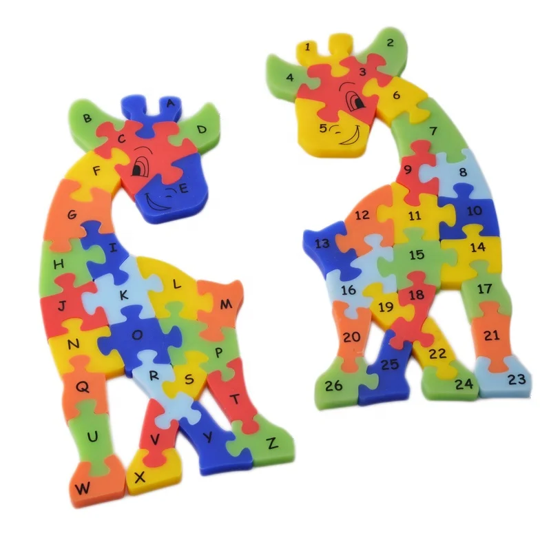 Пищевые детские развивающие игрушки, животные, Силиконовые головоломки для обучения буквам и цифрам