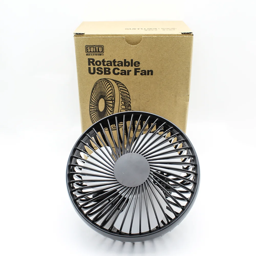 USB Car Cooling Fan Electric 5 V Car Fan 3 Speed  Auto Fan Low Noise Portable Air Cooling