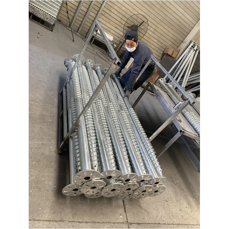 Spiral ground  screw pole anchor