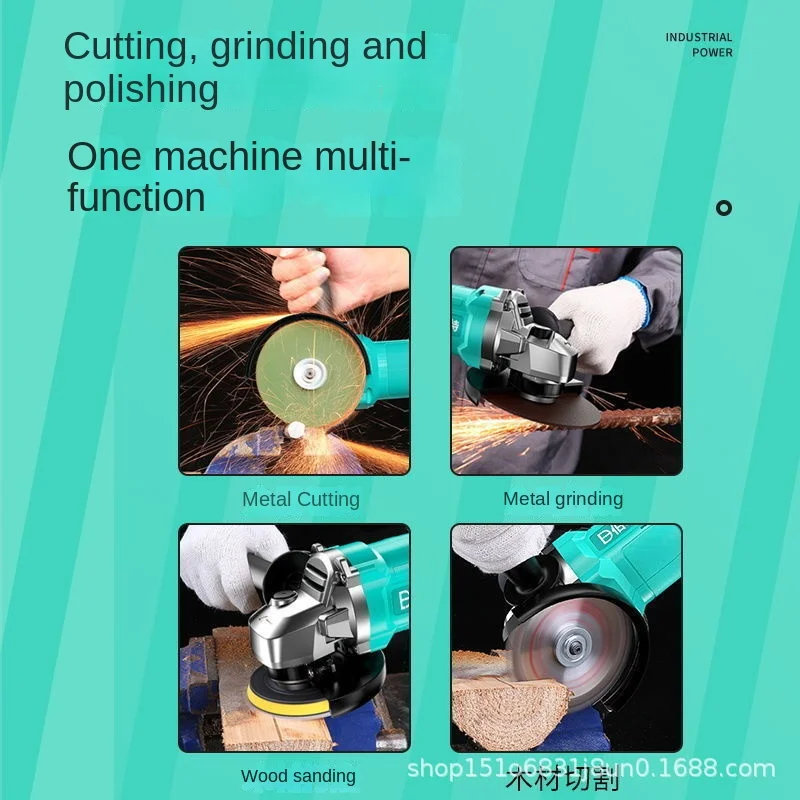 Burt Genuine Goods Brushless Lithium Battery Powered Angle Grinder Electric Polishing Machine Hand Grinding Wheel Charging