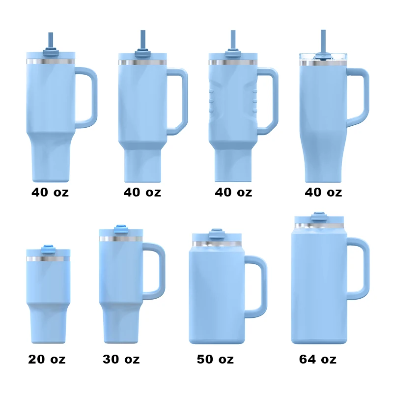 Stainless Steel Travel Mug with Handle, Double-Wall Insulation Keeps Drinks Hot up to 7 Hours or Cold up to 18 Hours, 20oz